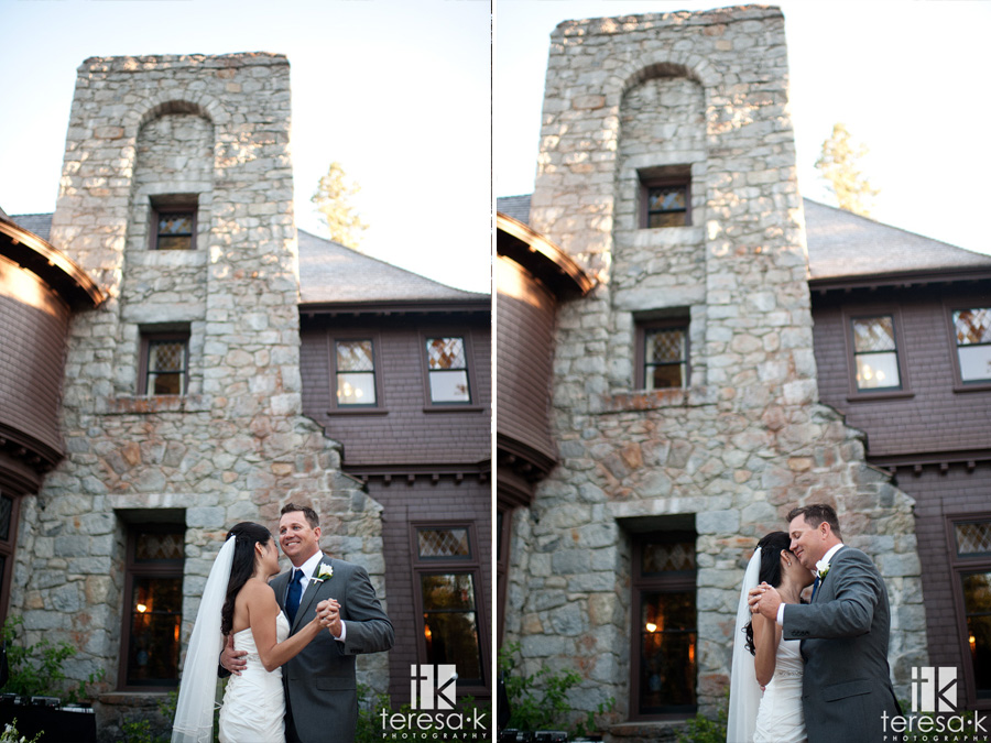 the first dance at sugar pine point state park wedding